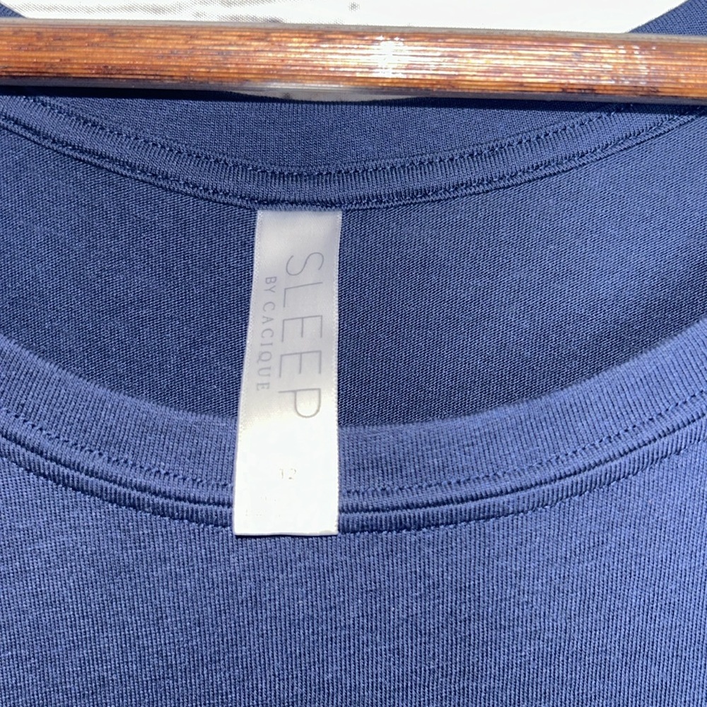 Sleep By Cacique Navy Blue Sleeping Gown Size Large Excellent Condition - Picture 6 of 11